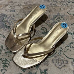 Rachel Zoe Metallic Gold Sandals